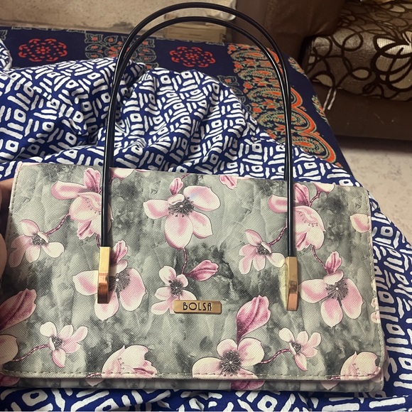 Bolsa floral print bag with soft wire handles ! - Picture 3 of 8